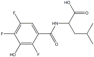 4-methyl-2-[(2,4,5-trifluoro-3-hydroxyphenyl)formamido]pentanoic acid 结构式
