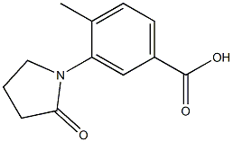 4-methyl-3-(2-oxopyrrolidin-1-yl)benzoic acid 结构式