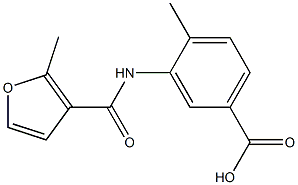 4-methyl-3-[(2-methyl-3-furoyl)amino]benzoic acid 结构式