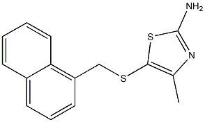 4-methyl-5-[(naphthalen-1-ylmethyl)sulfanyl]-1,3-thiazol-2-amine 结构式