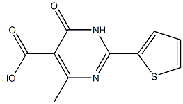 4-methyl-6-oxo-2-thien-2-yl-1,6-dihydropyrimidine-5-carboxylic acid 结构式