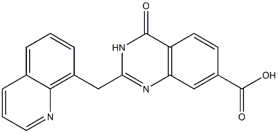 4-oxo-2-(quinolin-8-ylmethyl)-3,4-dihydroquinazoline-7-carboxylic acid 结构式