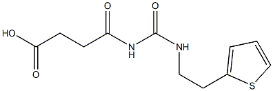 4-oxo-4-({[2-(thiophen-2-yl)ethyl]carbamoyl}amino)butanoic acid 结构式