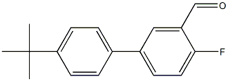 4'-tert-butyl-4-fluoro-1,1'-biphenyl-3-carbaldehyde 结构式