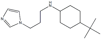 4-tert-butyl-N-[3-(1H-imidazol-1-yl)propyl]cyclohexan-1-amine 结构式