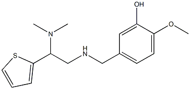 5-({[2-(dimethylamino)-2-(thiophen-2-yl)ethyl]amino}methyl)-2-methoxyphenol 结构式