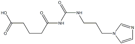5-({[3-(1H-imidazol-1-yl)propyl]carbamoyl}amino)-5-oxopentanoic acid 结构式