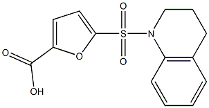 5-(1,2,3,4-tetrahydroquinoline-1-sulfonyl)furan-2-carboxylic acid 结构式