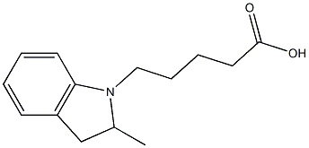 5-(2-methyl-2,3-dihydro-1H-indol-1-yl)pentanoic acid 结构式