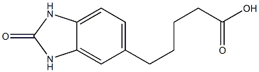 5-(2-oxo-2,3-dihydro-1H-1,3-benzodiazol-5-yl)pentanoic acid 结构式