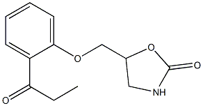 5-(2-propanoylphenoxymethyl)-1,3-oxazolidin-2-one 结构式