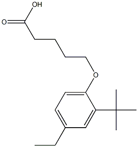 5-(2-tert-butyl-4-ethylphenoxy)pentanoic acid 结构式