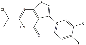 5-(3-chloro-4-fluorophenyl)-2-(1-chloroethyl)-3H,4H-thieno[2,3-d]pyrimidin-4-one 结构式