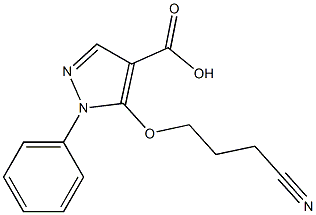 5-(3-cyanopropoxy)-1-phenyl-1H-pyrazole-4-carboxylic acid 结构式