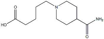 5-(4-carbamoylpiperidin-1-yl)pentanoic acid 结构式