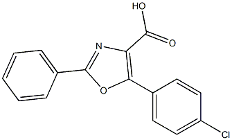 5-(4-chlorophenyl)-2-phenyl-1,3-oxazole-4-carboxylic acid 结构式