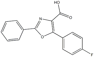5-(4-fluorophenyl)-2-phenyl-1,3-oxazole-4-carboxylic acid 结构式