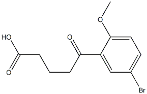 5-(5-bromo-2-methoxyphenyl)-5-oxopentanoic acid 结构式