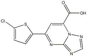 5-(5-chlorothiophen-2-yl)-[1,2,4]triazolo[1,5-a]pyrimidine-7-carboxylic acid 结构式