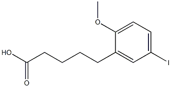 5-(5-iodo-2-methoxyphenyl)pentanoic acid 结构式