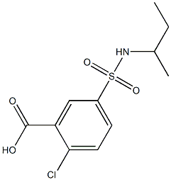 5-(butan-2-ylsulfamoyl)-2-chlorobenzoic acid 结构式