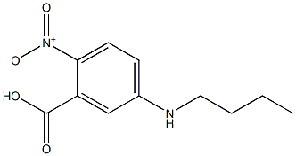 5-(butylamino)-2-nitrobenzoic acid 结构式