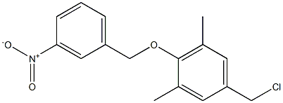 5-(chloromethyl)-1,3-dimethyl-2-[(3-nitrophenyl)methoxy]benzene 结构式