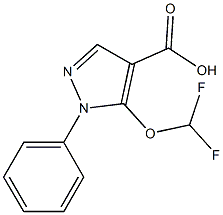 5-(difluoromethoxy)-1-phenyl-1H-pyrazole-4-carboxylic acid 结构式