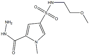 5-(hydrazinocarbonyl)-N-(2-methoxyethyl)-1-methyl-1H-pyrrole-3-sulfonamide 结构式