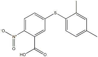 5-[(2,4-dimethylphenyl)sulfanyl]-2-nitrobenzoic acid 结构式