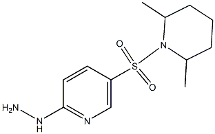 5-[(2,6-dimethylpiperidine-1-)sulfonyl]-2-hydrazinylpyridine 结构式