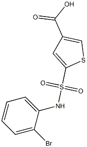 5-[(2-bromophenyl)sulfamoyl]thiophene-3-carboxylic acid 结构式
