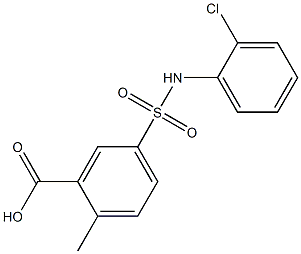 5-[(2-chlorophenyl)sulfamoyl]-2-methylbenzoic acid 结构式