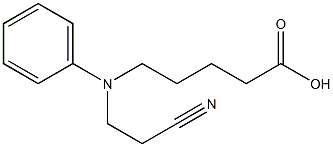 5-[(2-cyanoethyl)(phenyl)amino]pentanoic acid 结构式