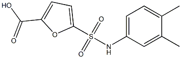 5-[(3,4-dimethylphenyl)sulfamoyl]furan-2-carboxylic acid 结构式