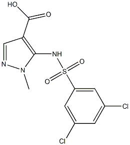 5-[(3,5-dichlorobenzene)sulfonamido]-1-methyl-1H-pyrazole-4-carboxylic acid 结构式