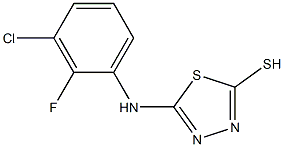 5-[(3-chloro-2-fluorophenyl)amino]-1,3,4-thiadiazole-2-thiol 结构式
