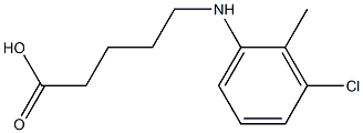 5-[(3-chloro-2-methylphenyl)amino]pentanoic acid 结构式