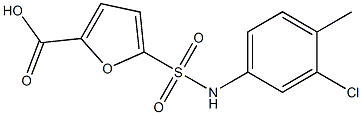 5-[(3-chloro-4-methylphenyl)sulfamoyl]furan-2-carboxylic acid 结构式