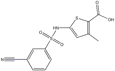 5-[(3-cyanobenzene)sulfonamido]-3-methylthiophene-2-carboxylic acid 结构式