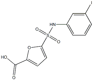 5-[(3-iodophenyl)sulfamoyl]furan-2-carboxylic acid 结构式