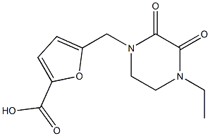 5-[(4-ethyl-2,3-dioxopiperazin-1-yl)methyl]-2-furoic acid 结构式