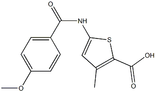 5-[(4-methoxybenzoyl)amino]-3-methylthiophene-2-carboxylic acid 结构式
