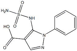 5-[(aminosulfonyl)amino]-1-phenyl-1H-pyrazole-4-carboxylic acid 结构式