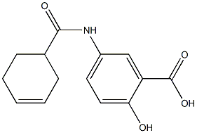 5-[(cyclohex-3-en-1-ylcarbonyl)amino]-2-hydroxybenzoic acid 结构式
