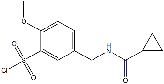 5-[(cyclopropylformamido)methyl]-2-methoxybenzene-1-sulfonyl chloride 结构式