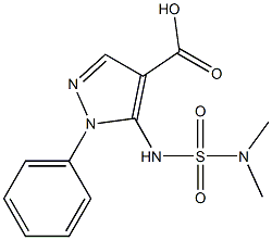5-[(dimethylsulfamoyl)amino]-1-phenyl-1H-pyrazole-4-carboxylic acid 结构式