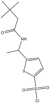 5-[1-(3,3-dimethylbutanamido)ethyl]thiophene-2-sulfonyl chloride 结构式