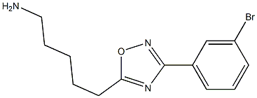 5-[3-(3-bromophenyl)-1,2,4-oxadiazol-5-yl]pentan-1-amine 结构式