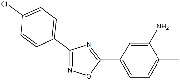 5-[3-(4-chlorophenyl)-1,2,4-oxadiazol-5-yl]-2-methylaniline 结构式